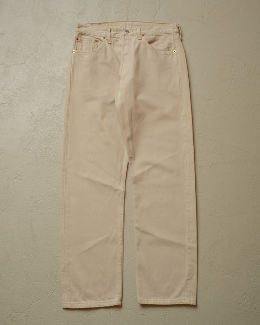 1998 unwashed Levi´s 501 Jeans beige - W30 L30