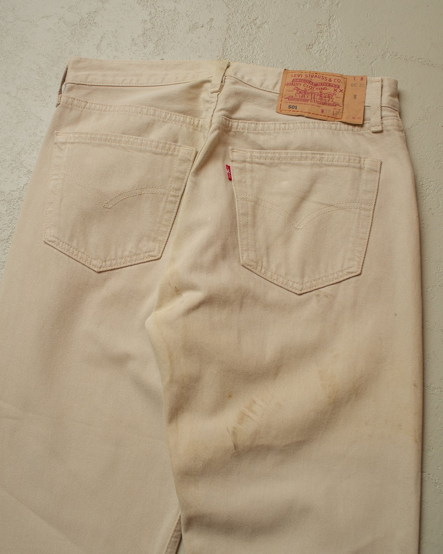 1998 unwashed Levi´s 501 Jeans beige - W30 L30