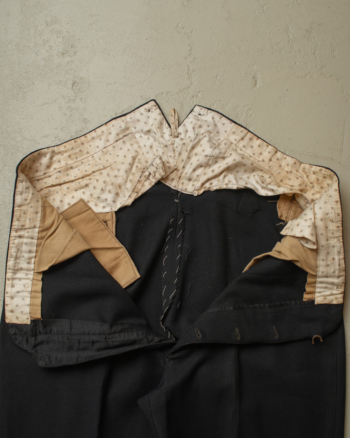 1910s/20s German Dress Wool Trousers black - W41 L32