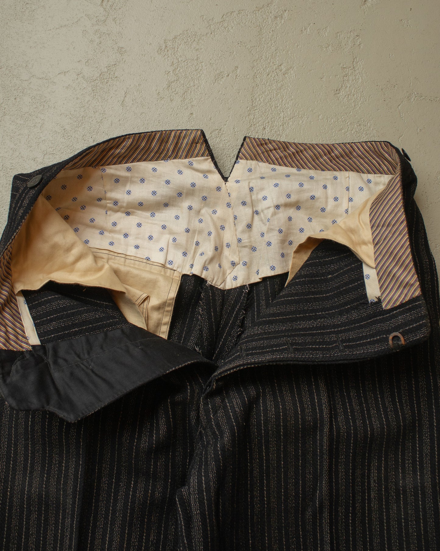 1910s/20s German "Stresemann" striped Morning Pants - W33 L28