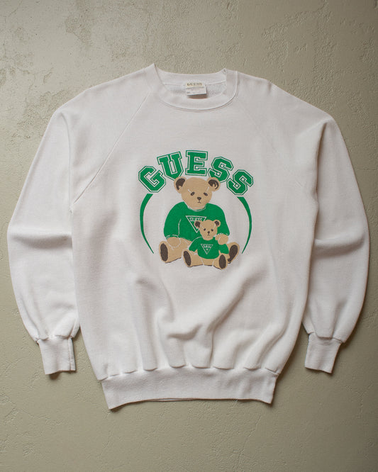 80s Guess Bears Sweatshirt white - M/L