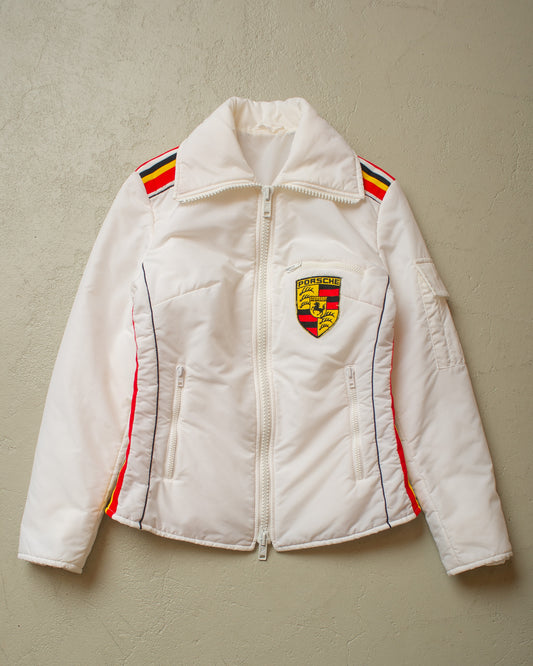 1970s/80s Womens Porsche Quilted Jacket white - XS/S