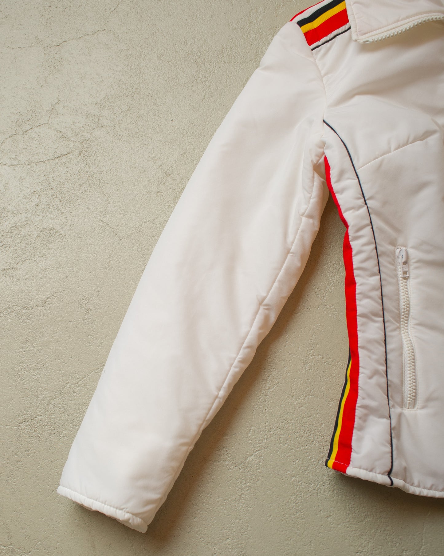 1970s/80s Womens Porsche Quilted Jacket white - XS/S