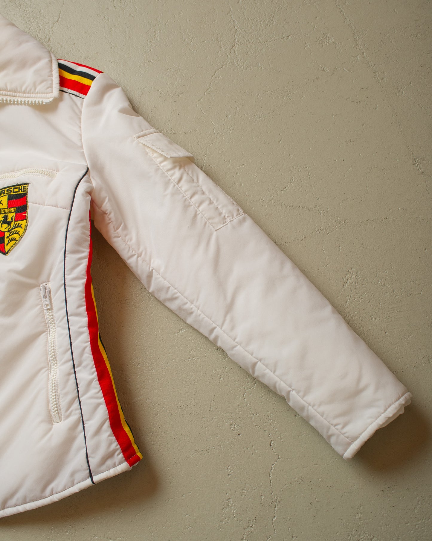 1970s/80s Womens Porsche Quilted Jacket white - XS/S