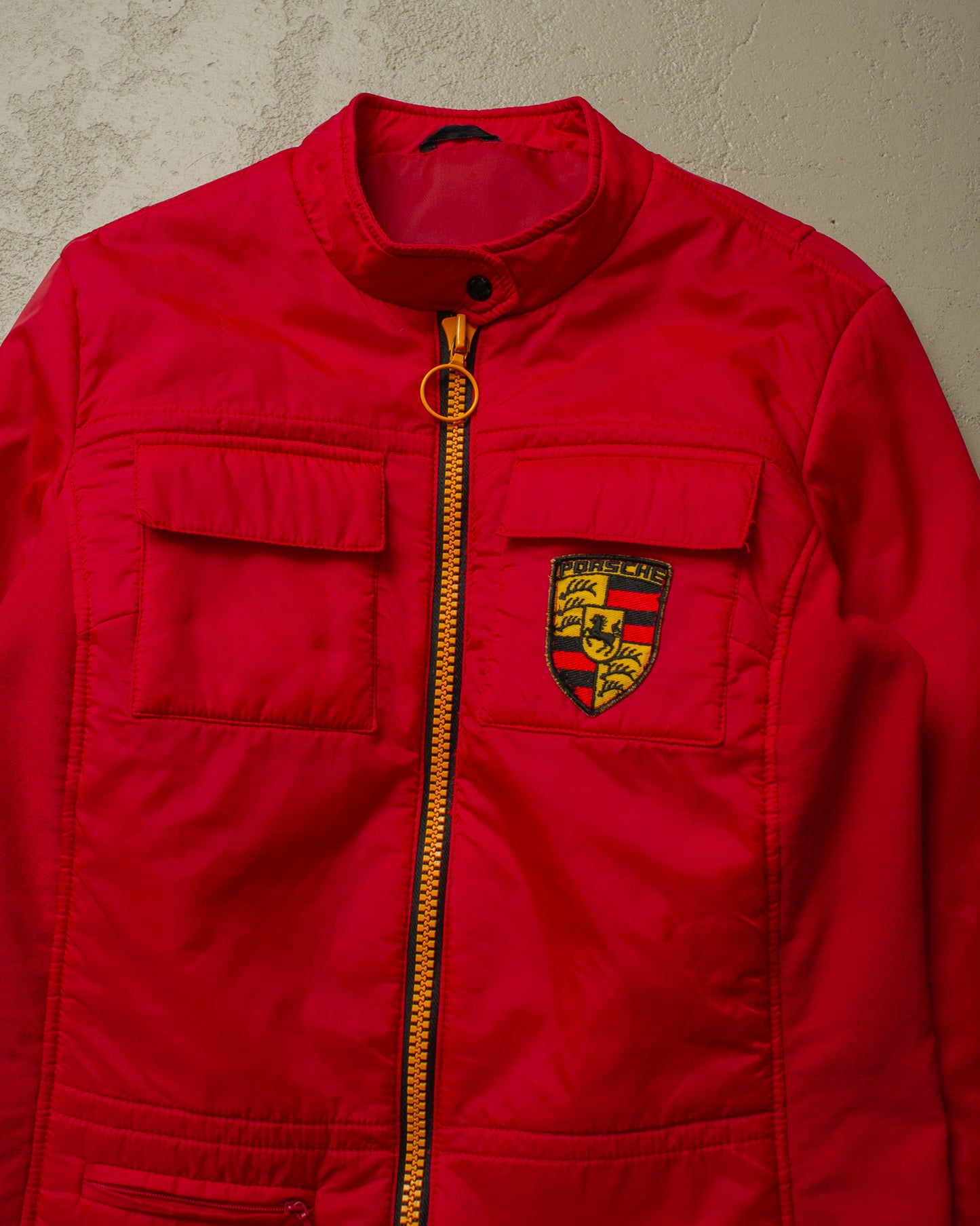 1970s/80s Porsche Quilted Jacket red - S