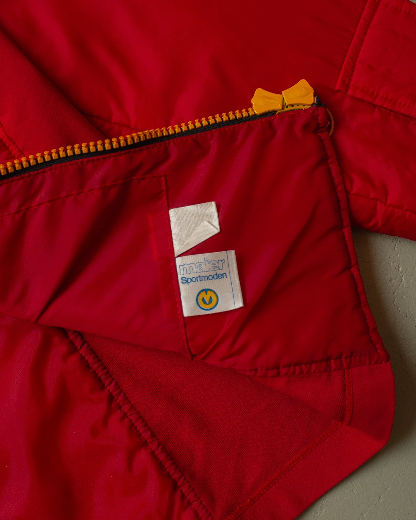 1970s/80s Porsche Quilted Jacket red - S