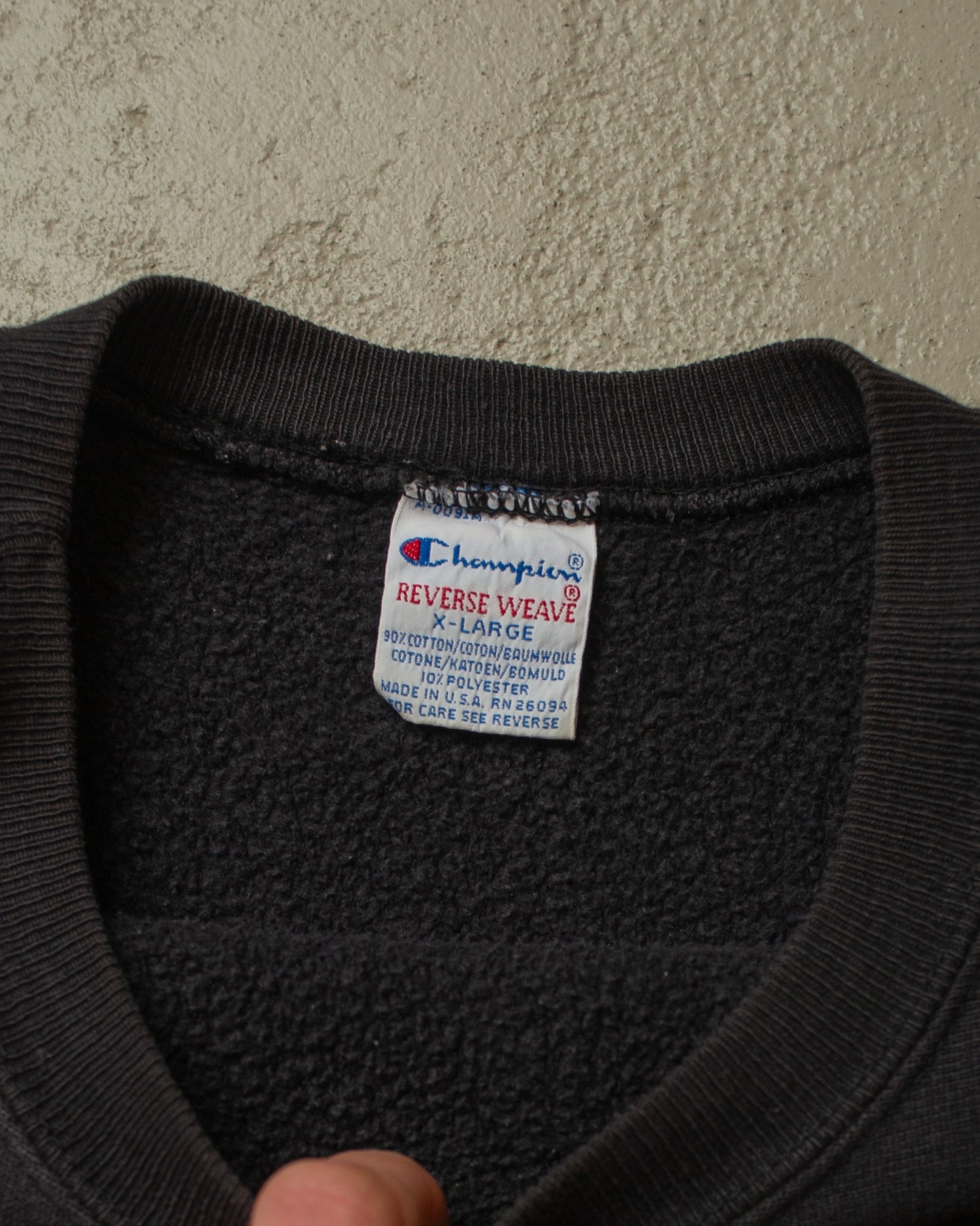 1990s Champion Spellout Reverse Weave black - XL
