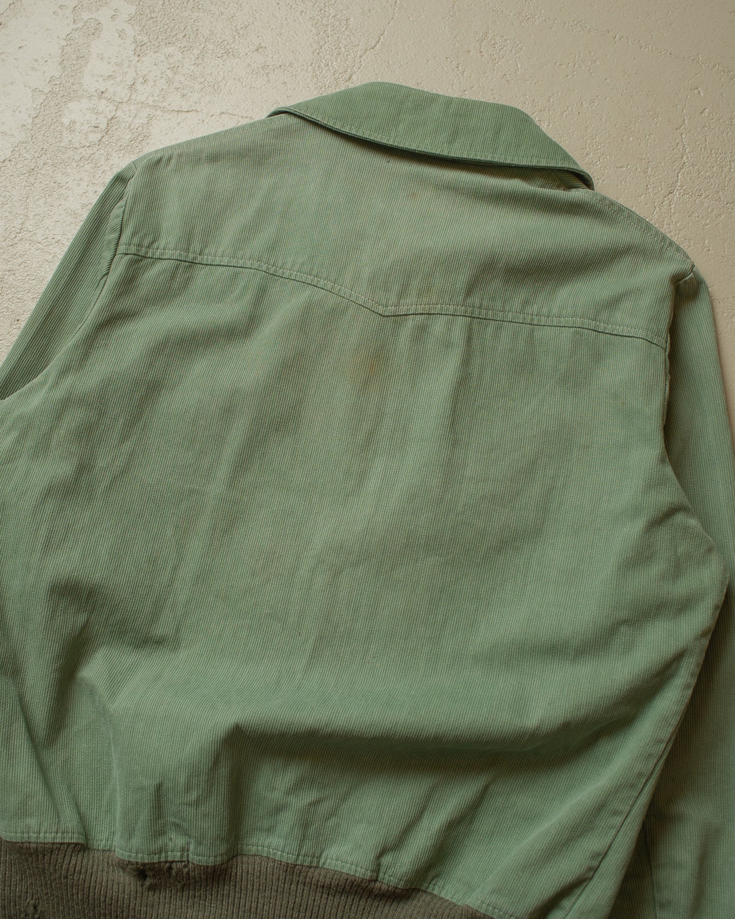 1950s Loop Collar Corduroy Jacket green - M