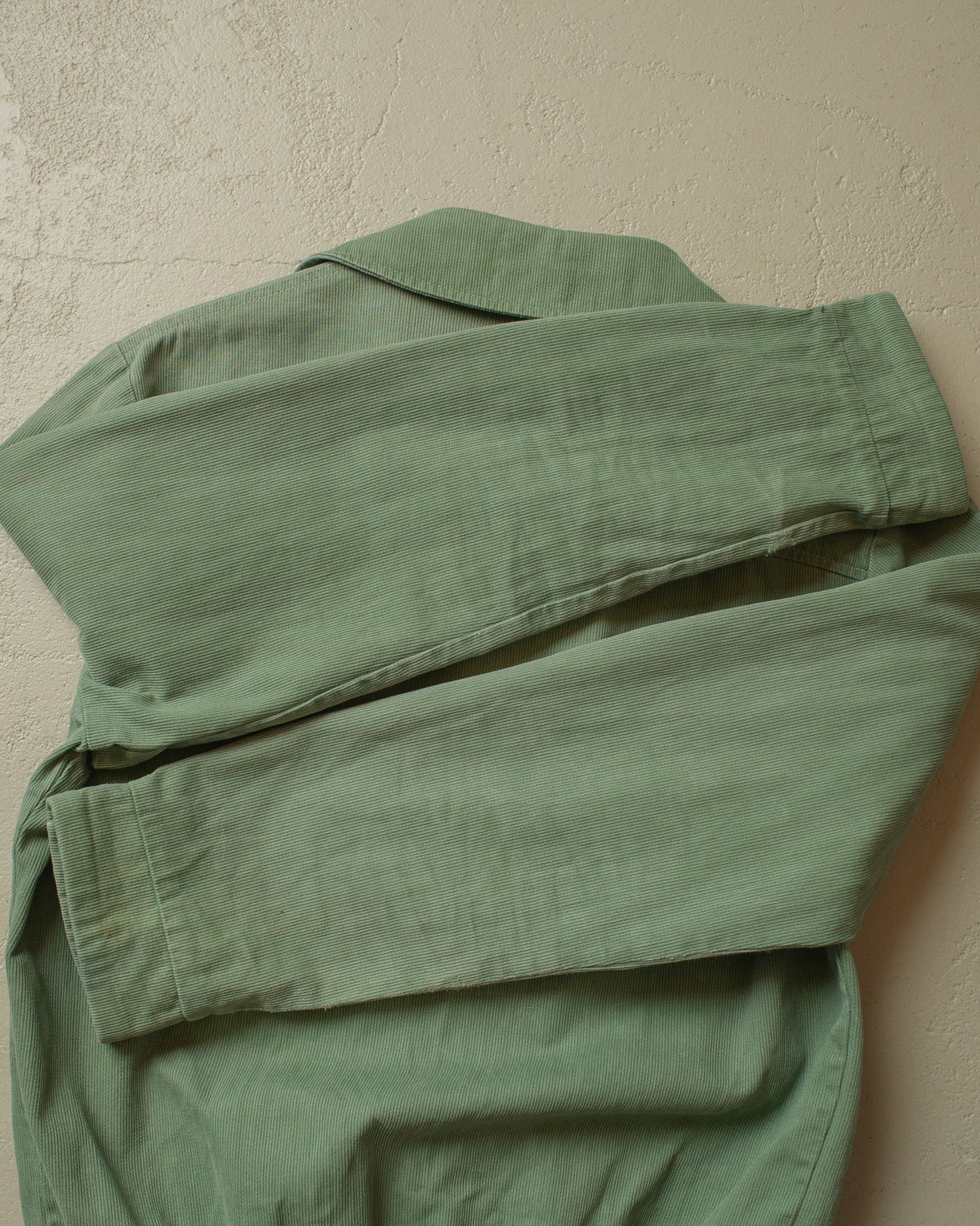 1950s Loop Collar Corduroy Jacket green - M