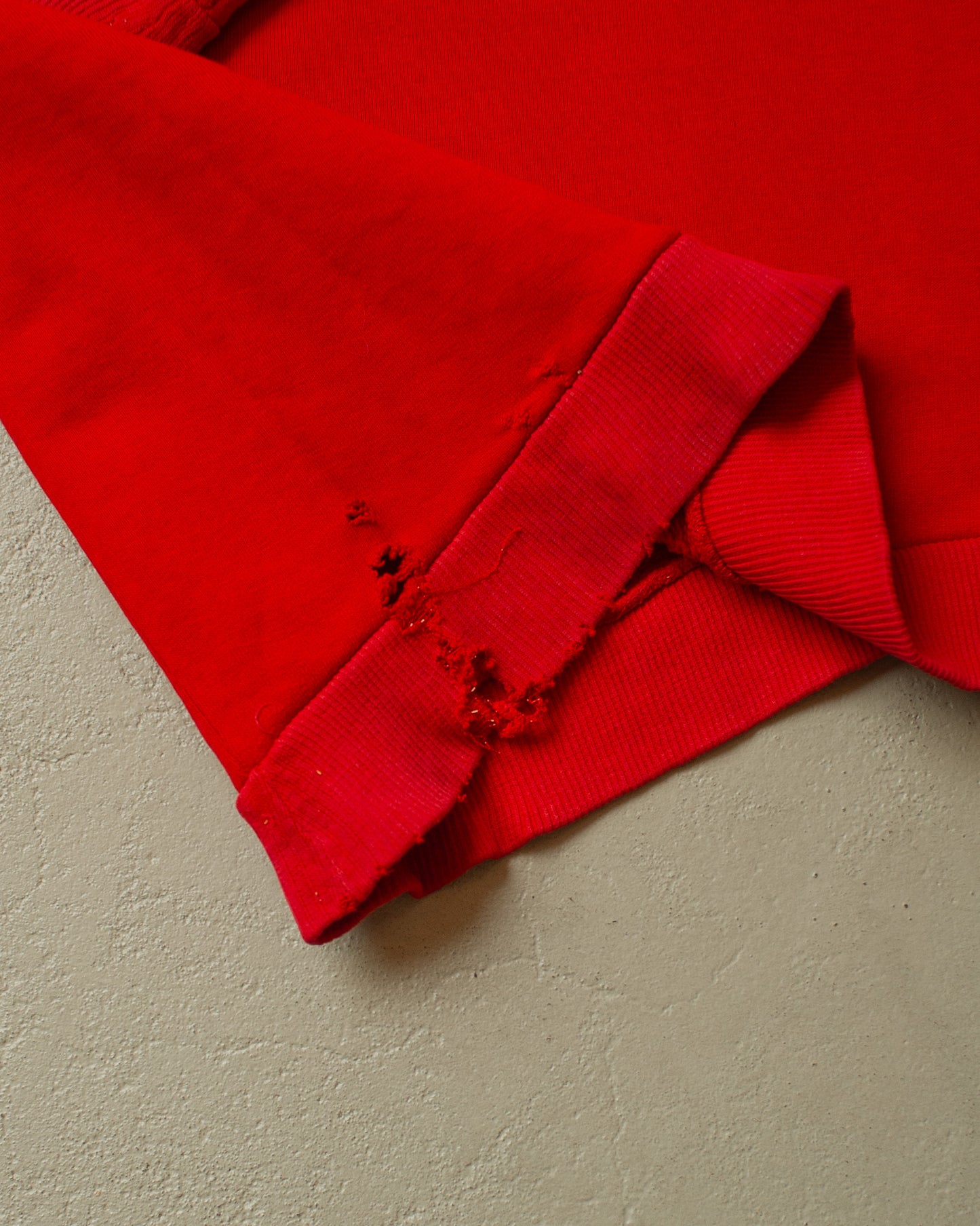 1970s distressed Trigema University Sweatshirt red - M