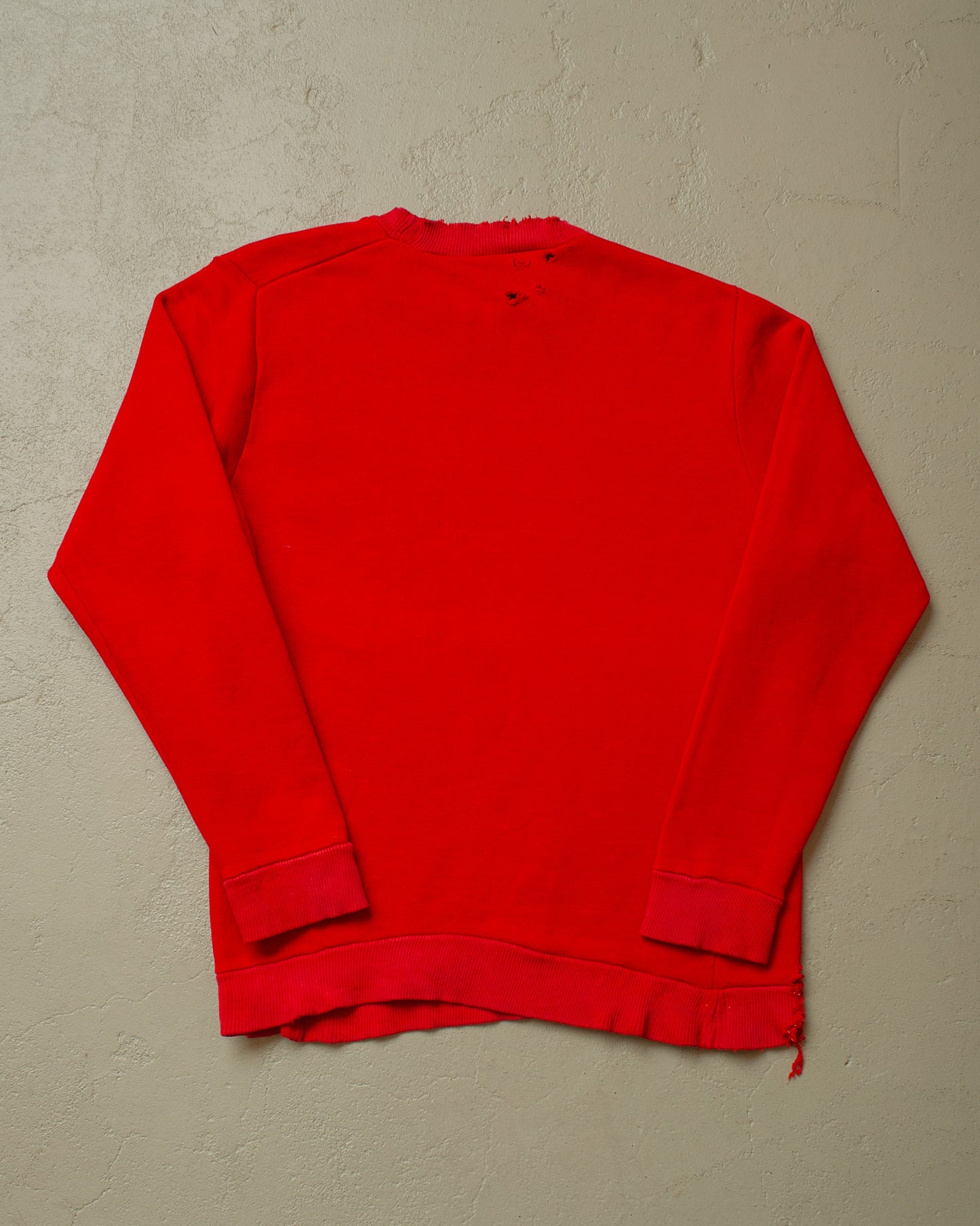 1970s distressed Trigema University Sweatshirt red - M