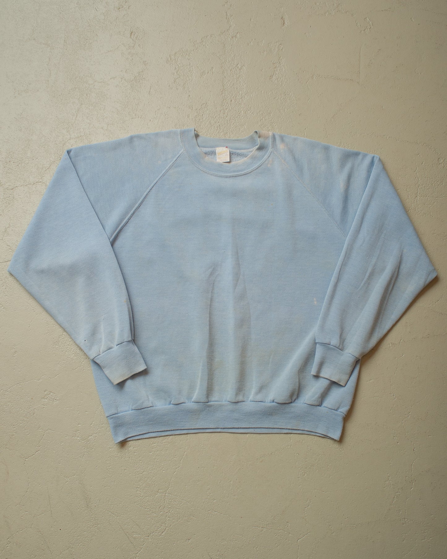 1980s distressed Sportswear Sweathirt light blue - M/L