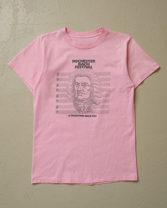 1980s Bach Festival T-shirt pink - S/M