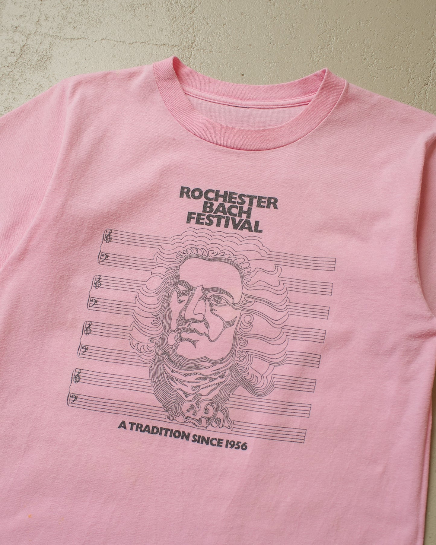 1980s Bach Festival T-shirt pink - S/M