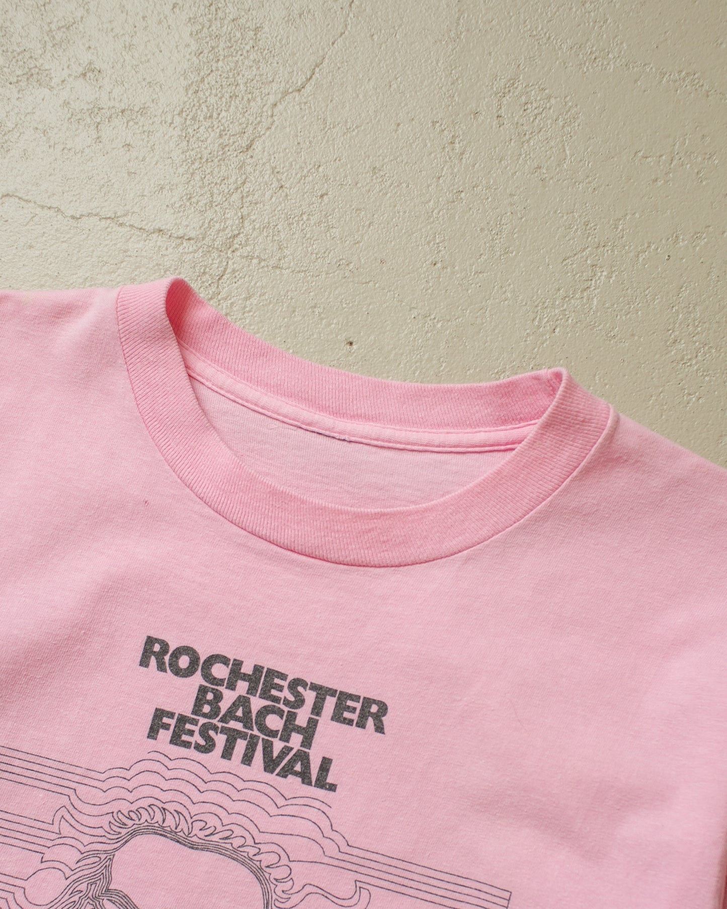 1980s Bach Festival T-shirt pink - S/M