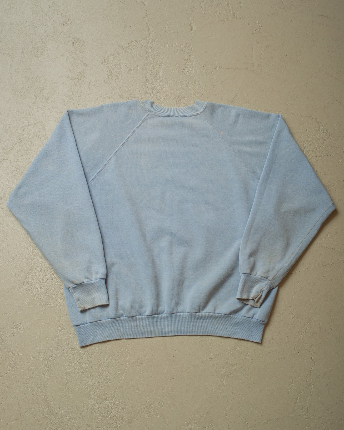 1980s distressed Sportswear Sweathirt light blue - M/L