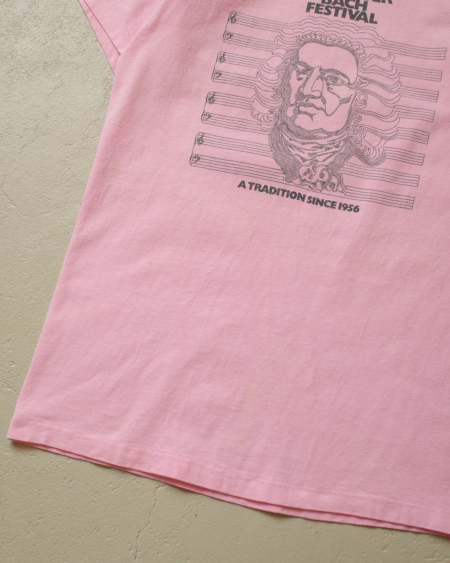 1980s Bach Festival T-shirt pink - S/M