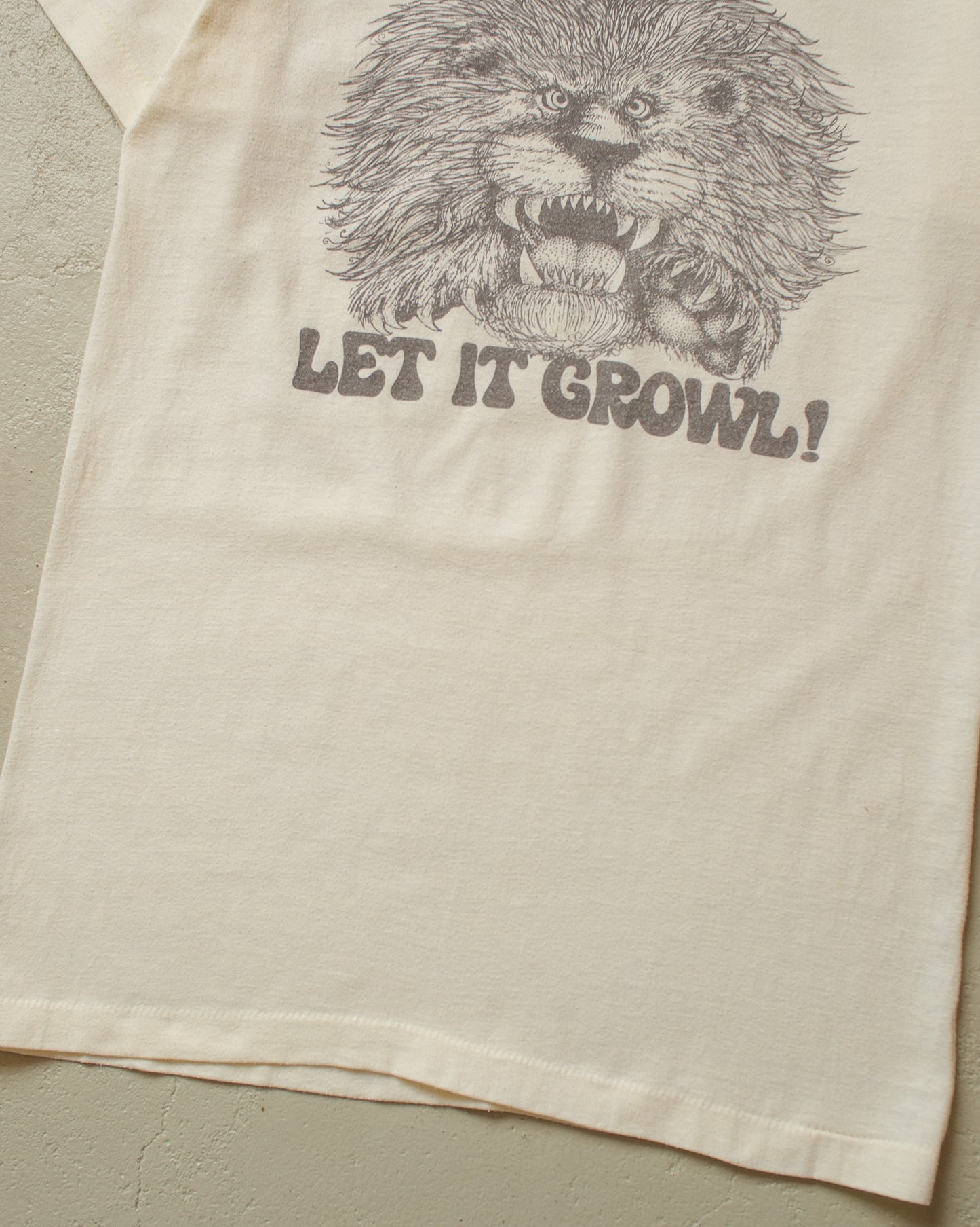 1980s Let it Growl! T-shirt white - S