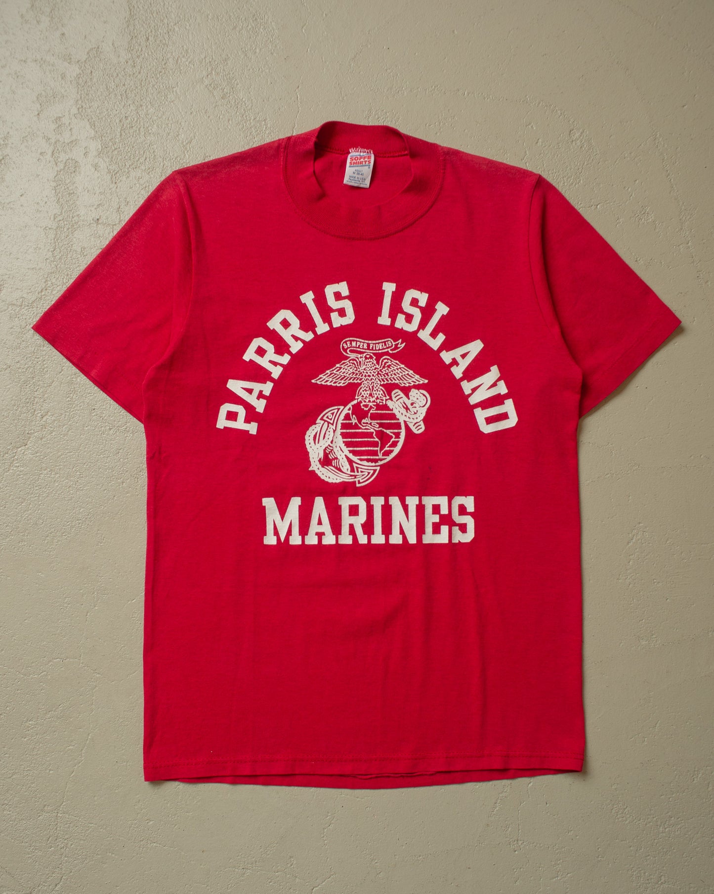 1980s Parris Island Marines T-shirt red - S/M