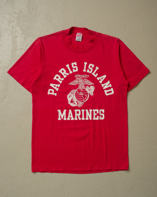 1980s Parris Island Marines T-shirt red - S/M