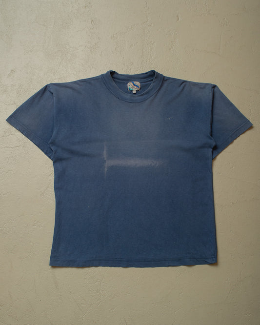 1980s/90s Sunfaded "Dulce Vida" T-shirt navyblue - L/XL