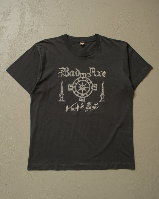 1980s Bad Axe "A Touch of Magic" T-shirt black - M/L