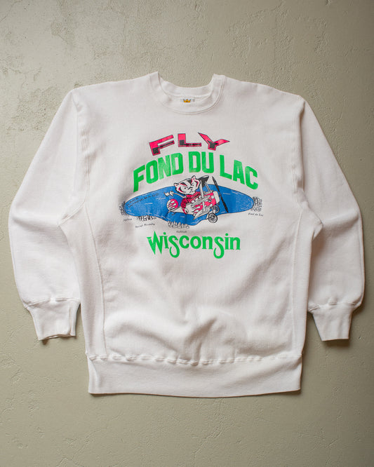 90s Fly "Fond du Lac" Sweatshirt white - L/XL