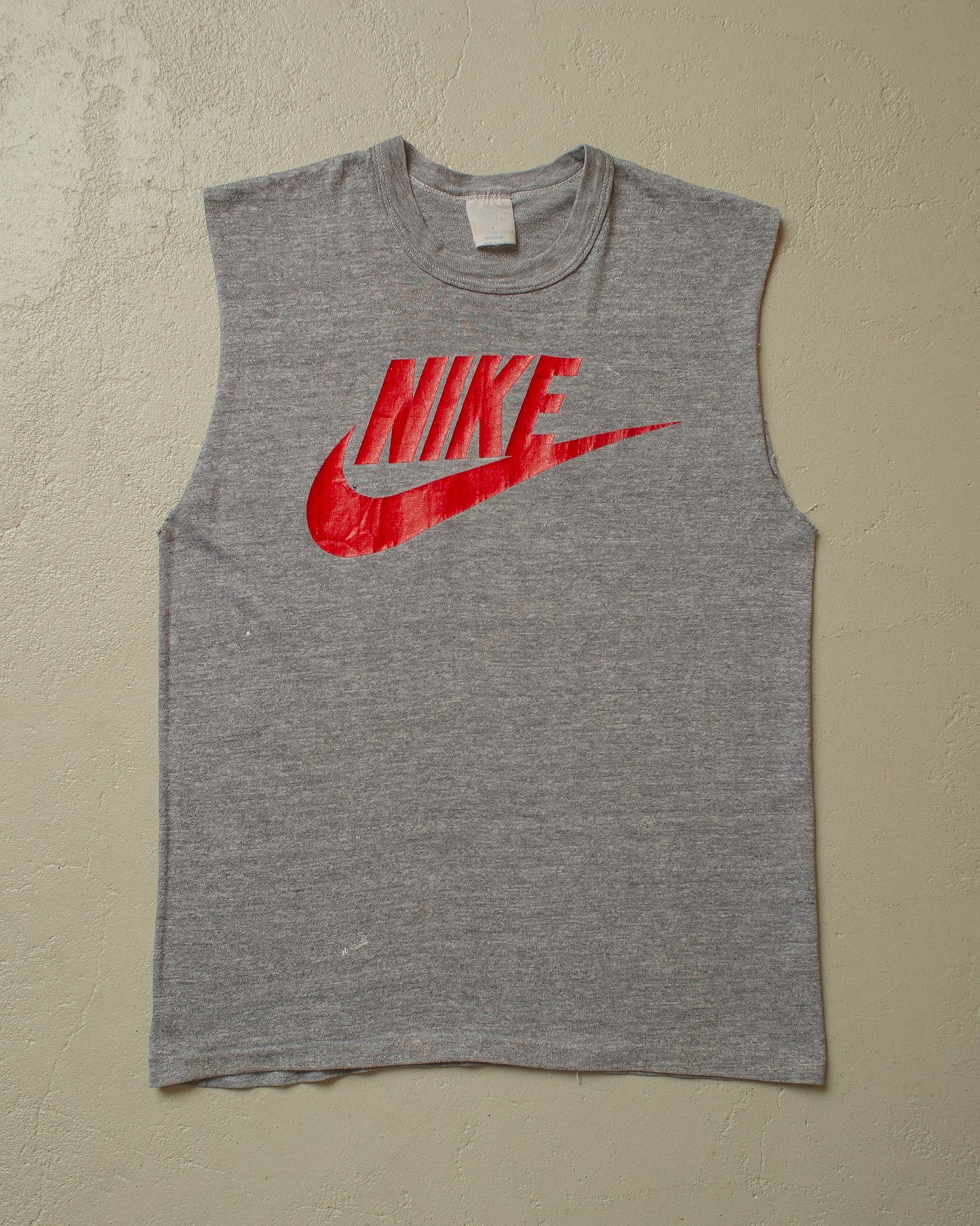 1980s Nike Logo Cut-off Shirt grey - S