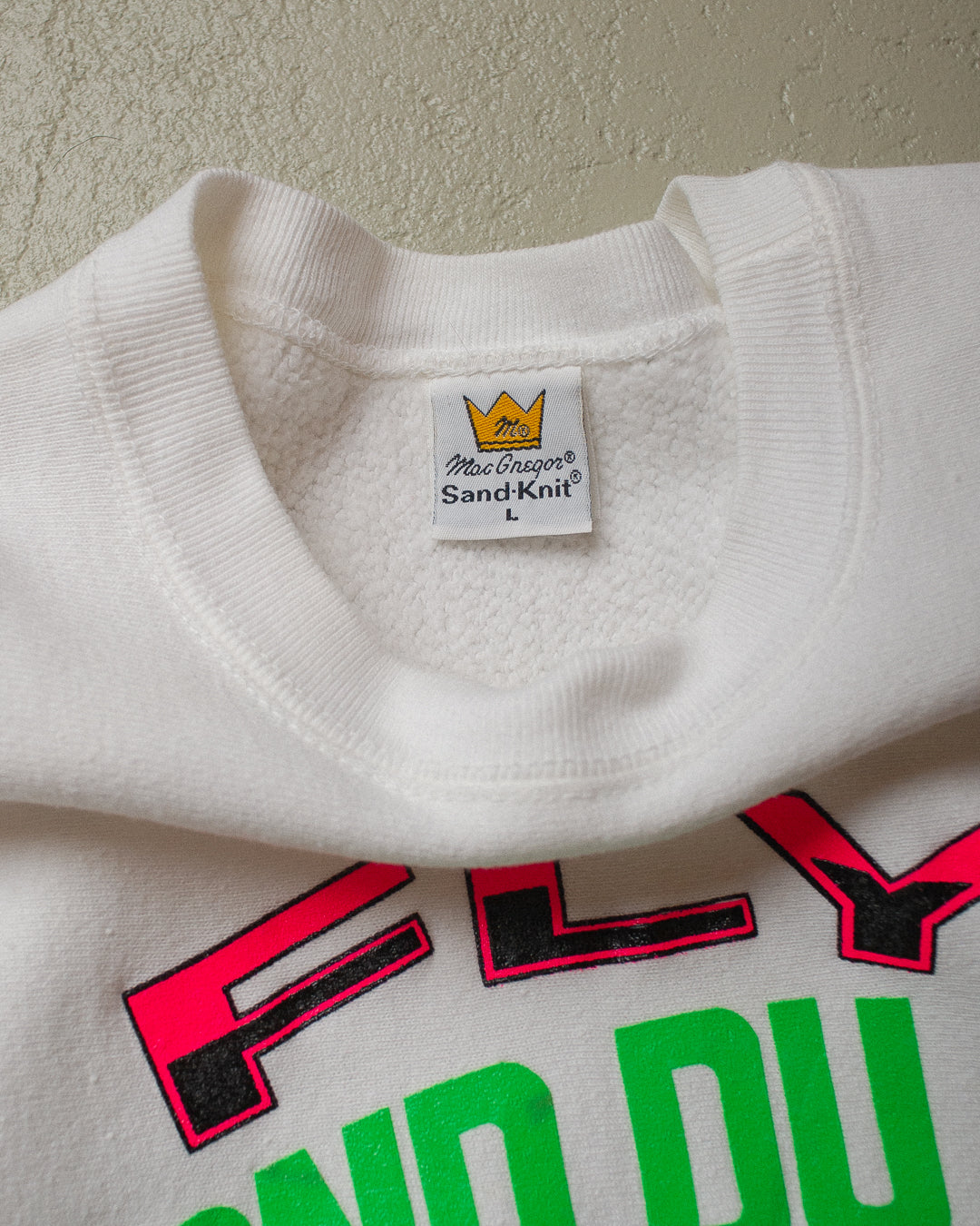 90s Fly "Fond du Lac" Sweatshirt white - L/XL