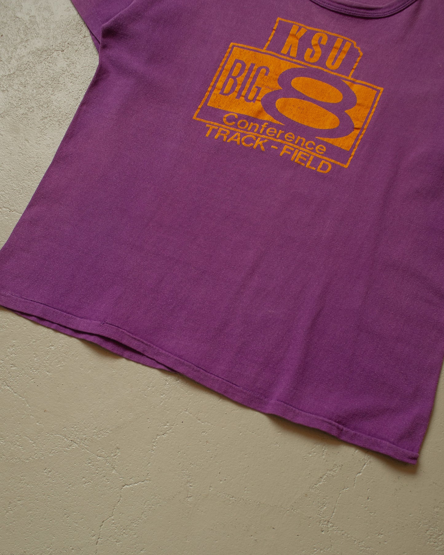 1970s Russell KSU Big 8 Conference T-shirt purple - M/L