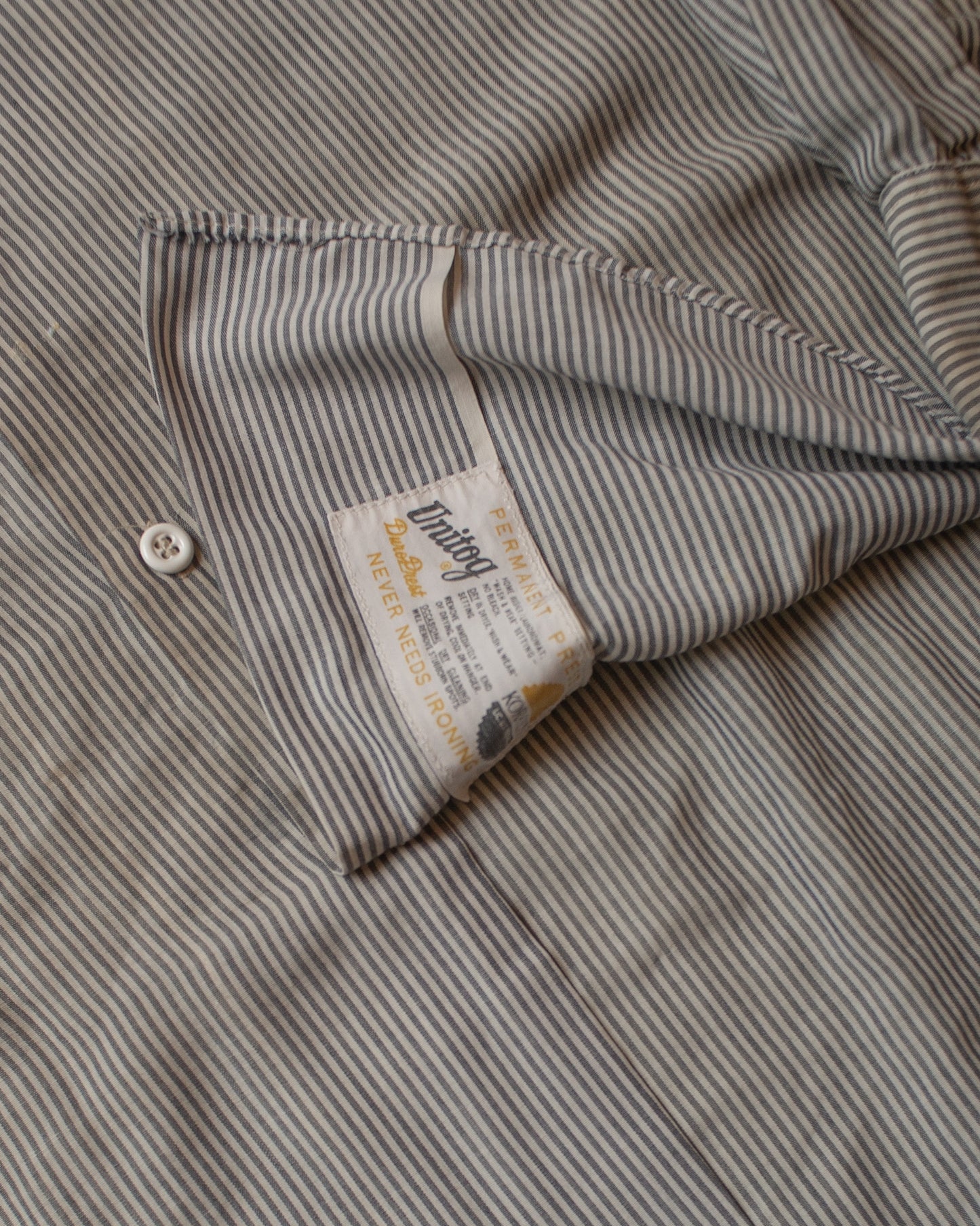 1960s/70s Unitog Esso striped Work Shirt grey - L