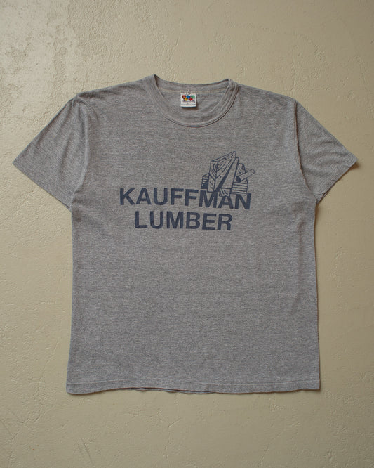 1980s Kaufman Lumber T-shirt grey - M/L