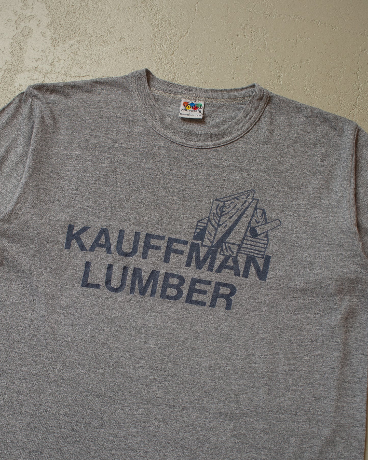 1980s Kaufman Lumber T-shirt grey - M/L