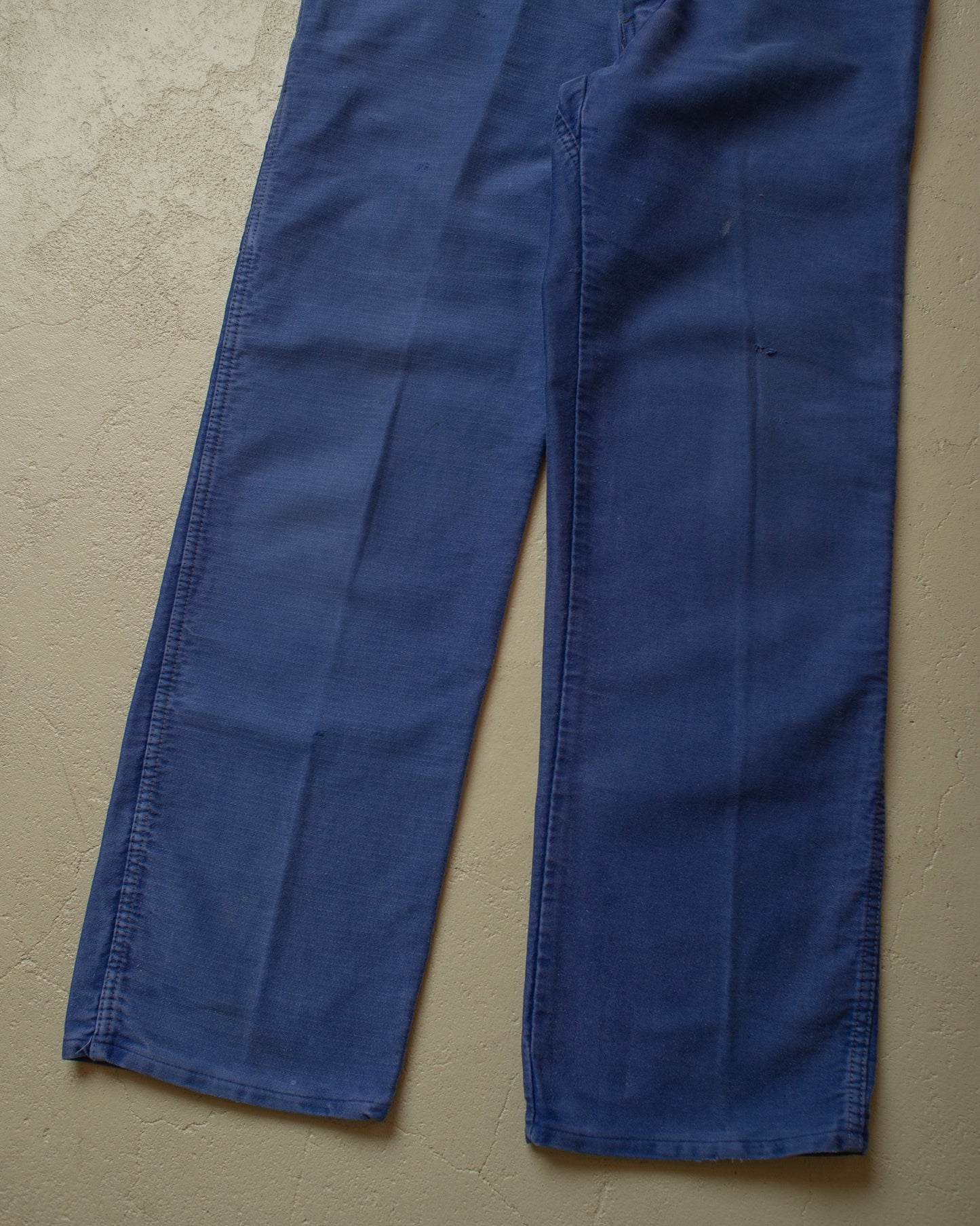1950s/60s French Moleskin Workwear Pants navyblue - W35 L29
