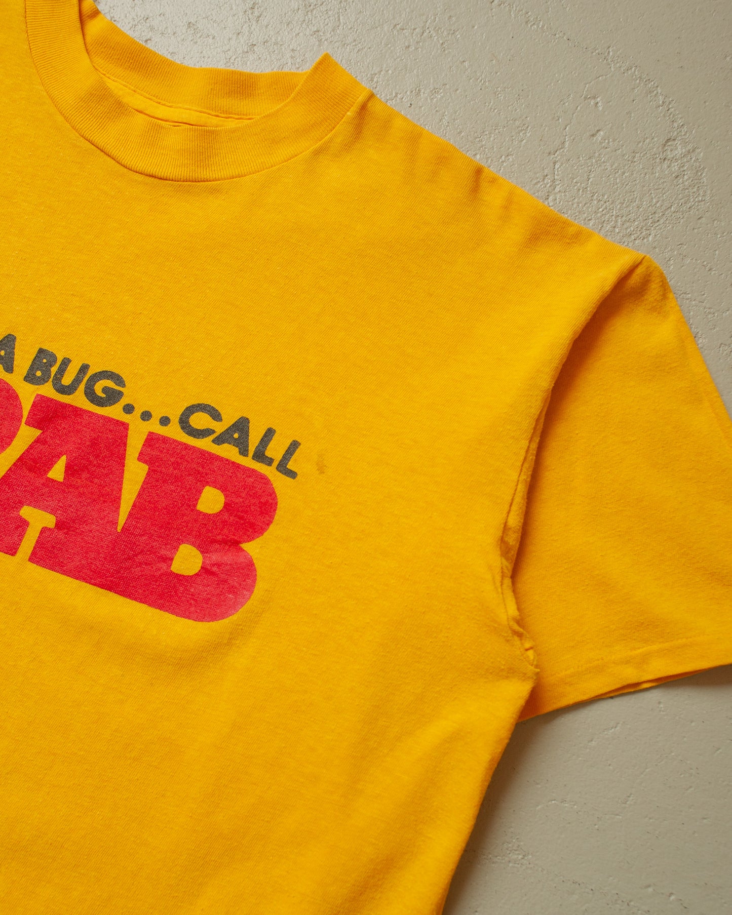 1970s/80s "See a Bug..." T-shirt yellow - L