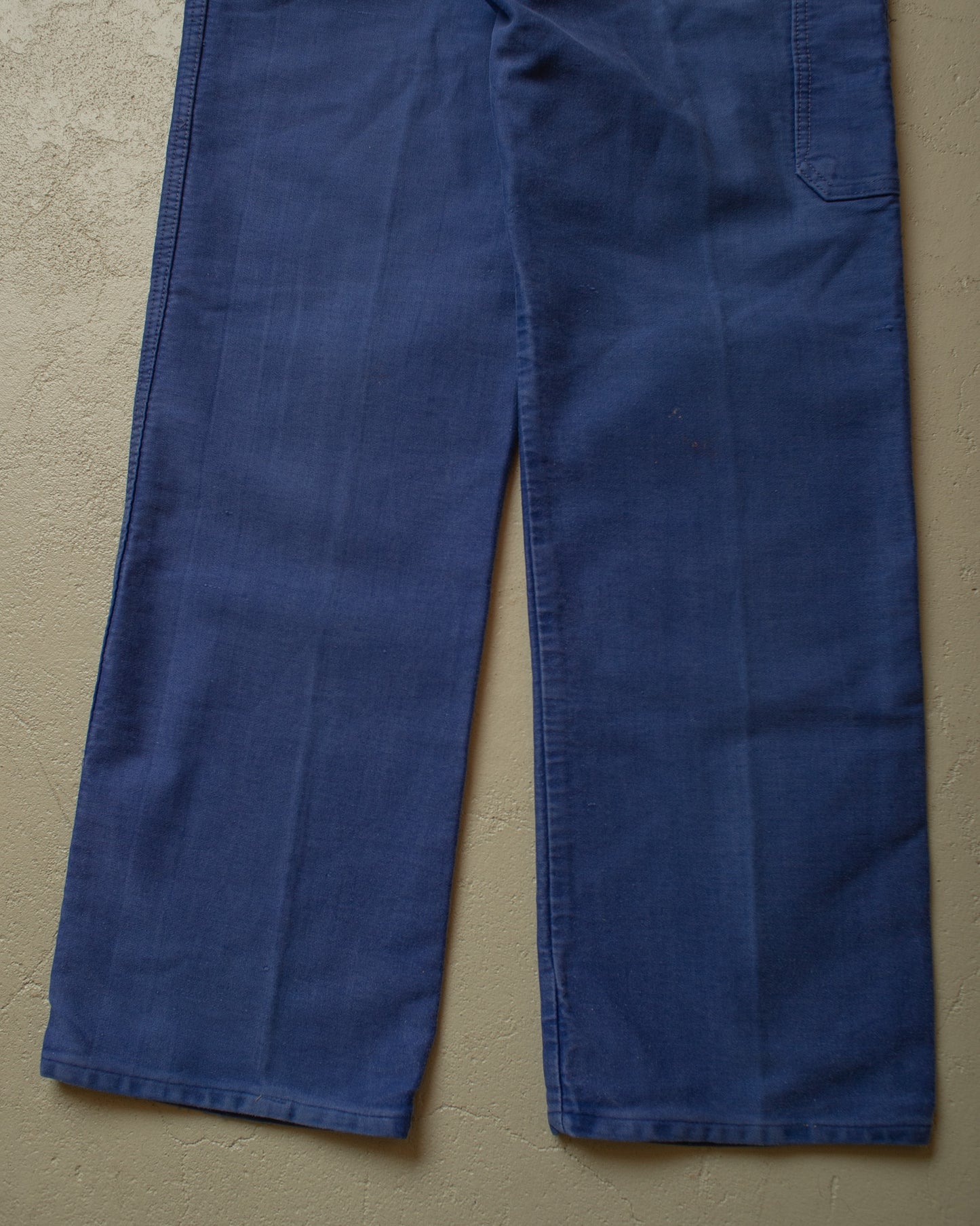 1950s/60s French Moleskin Workwear Pants navyblue - W35 L29