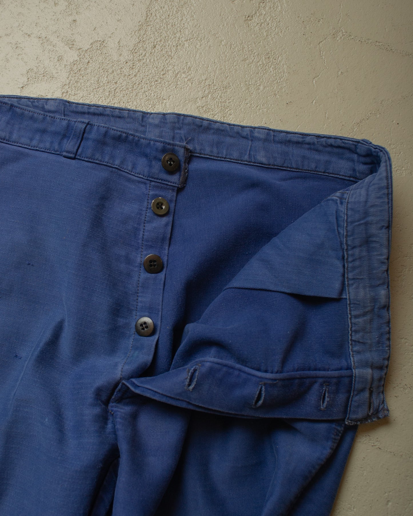 1950s/60s French Moleskin Workwear Pants navyblue - W35 L29