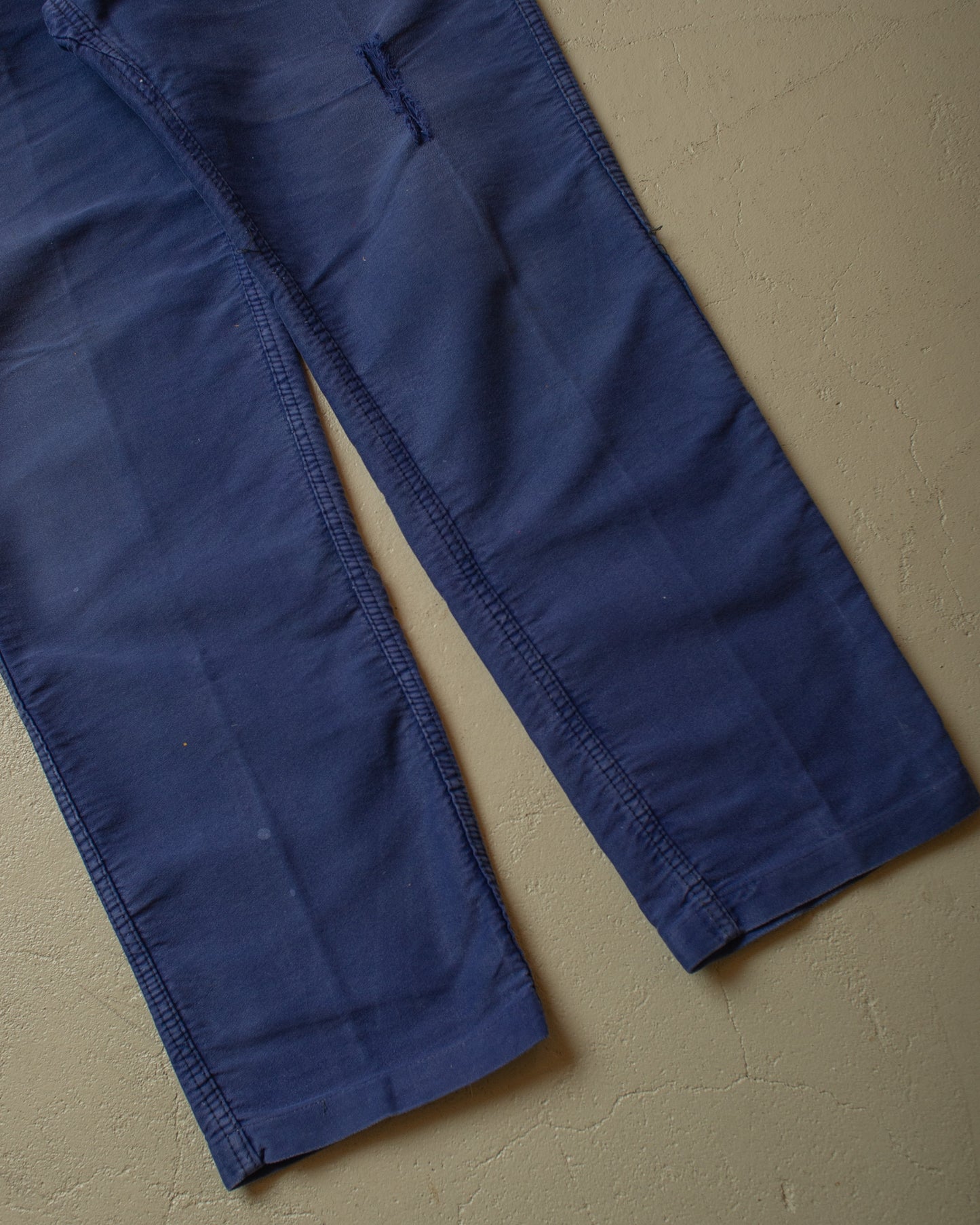 1940s/50s Le Mont St. Michel Moleskin Work Pants navyblue - W38 L30
