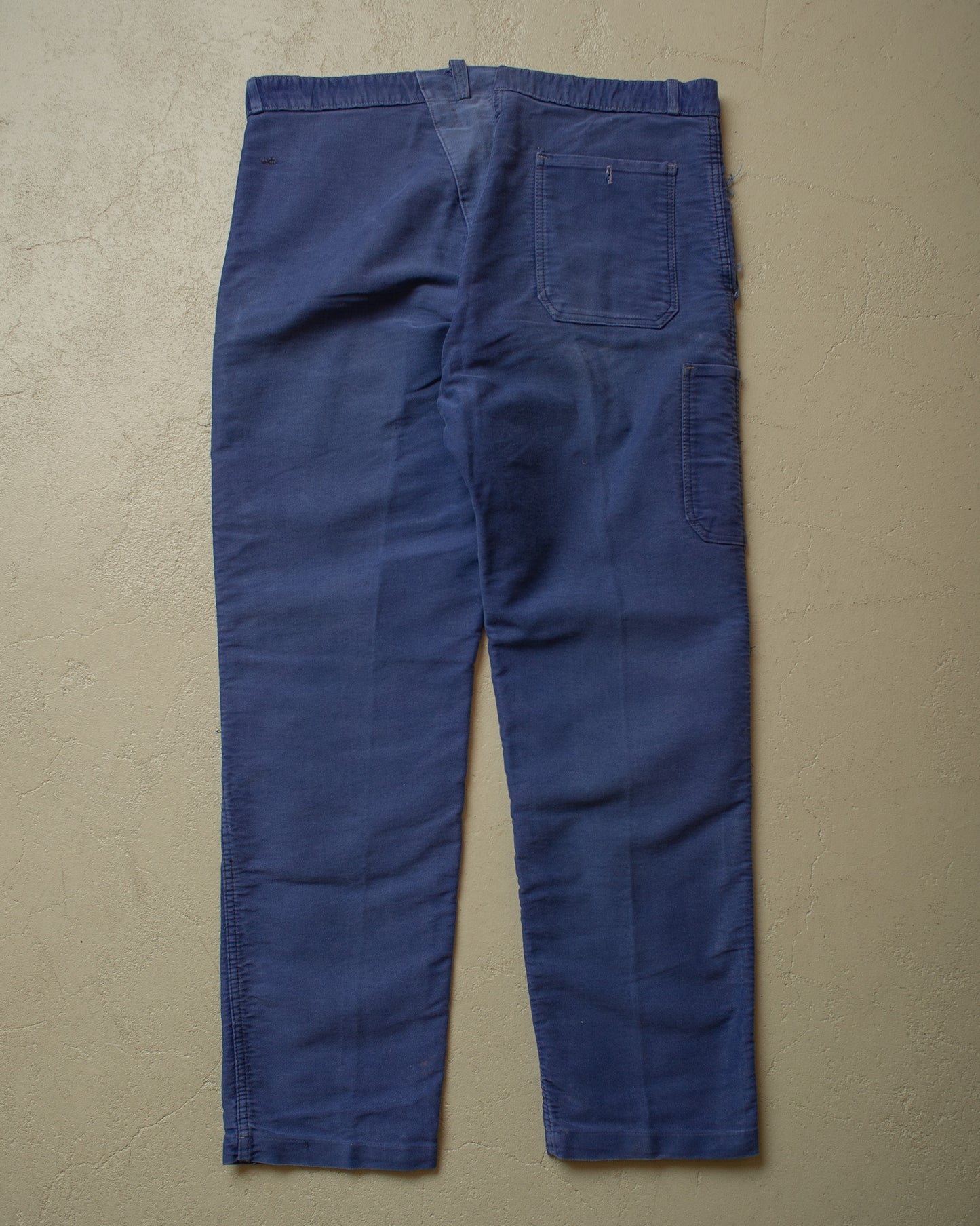 1940s/50s Le Mont St. Michel Moleskin Work Pants navyblue - W38 L30