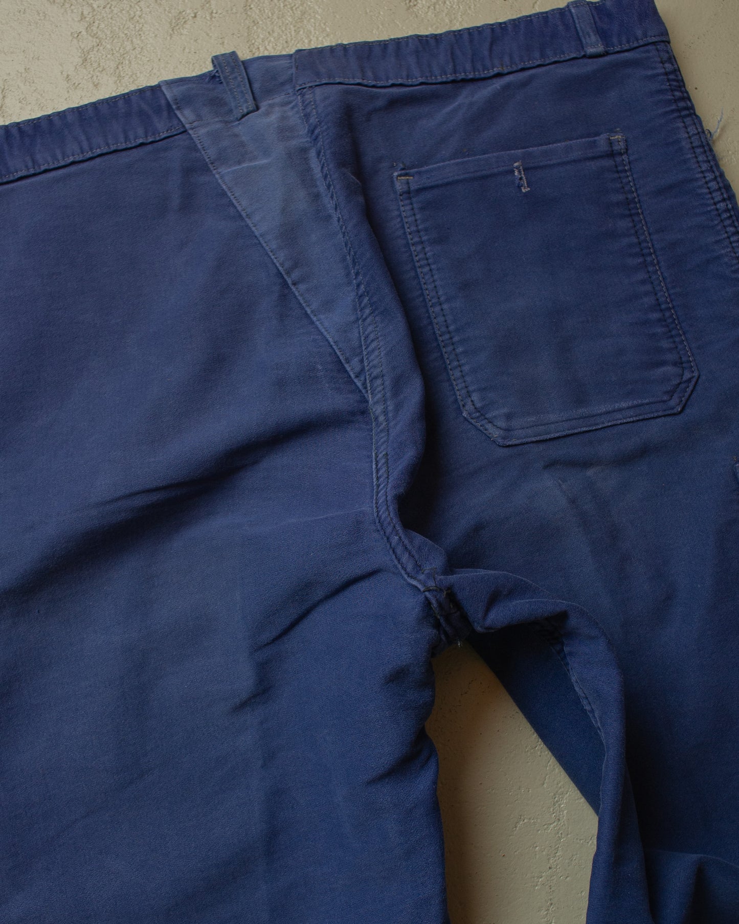 1940s/50s Le Mont St. Michel Moleskin Work Pants navyblue - W38 L30