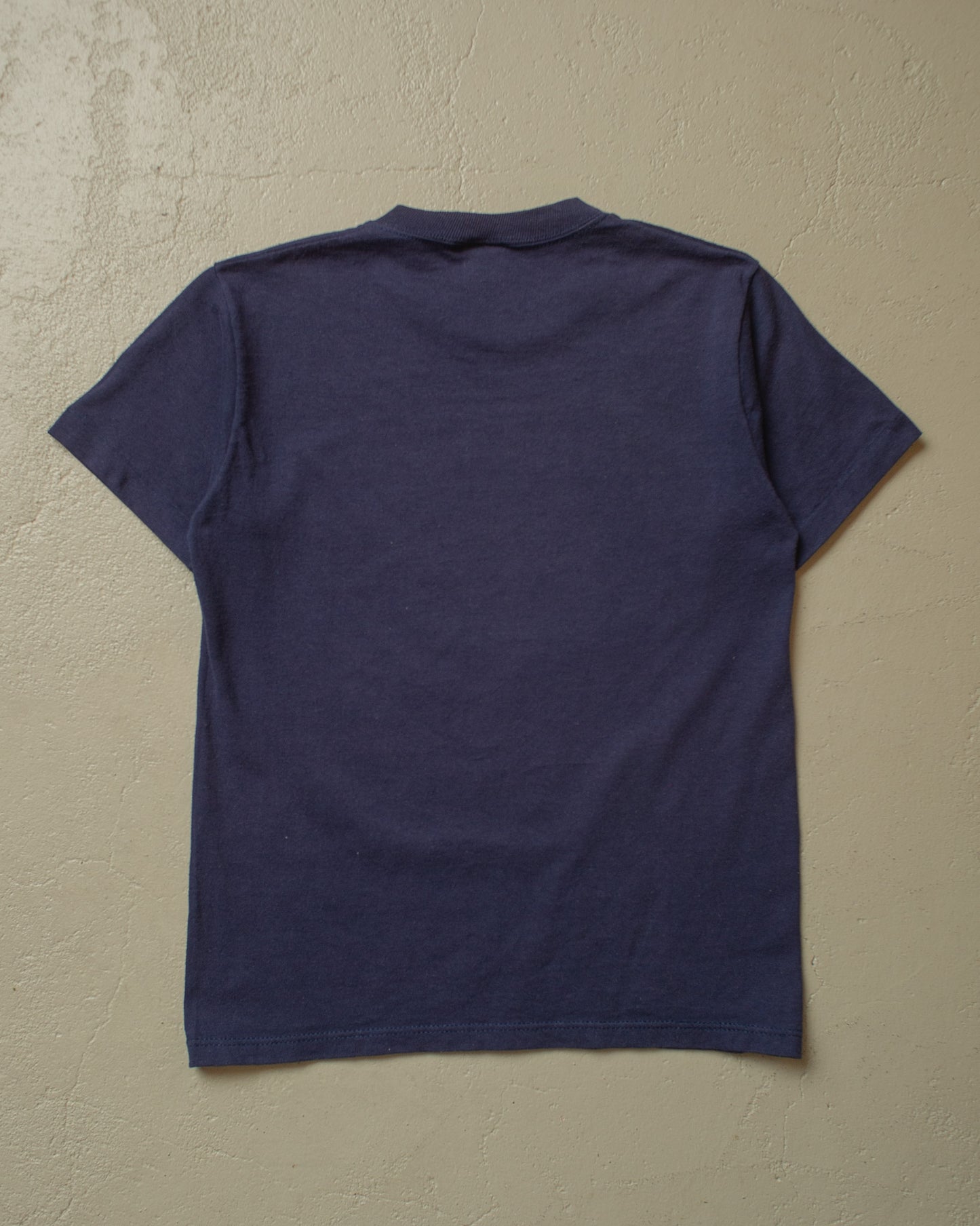 1987 Womens "Who gives an Oink" Baby T-shirt navyblue - XS/S