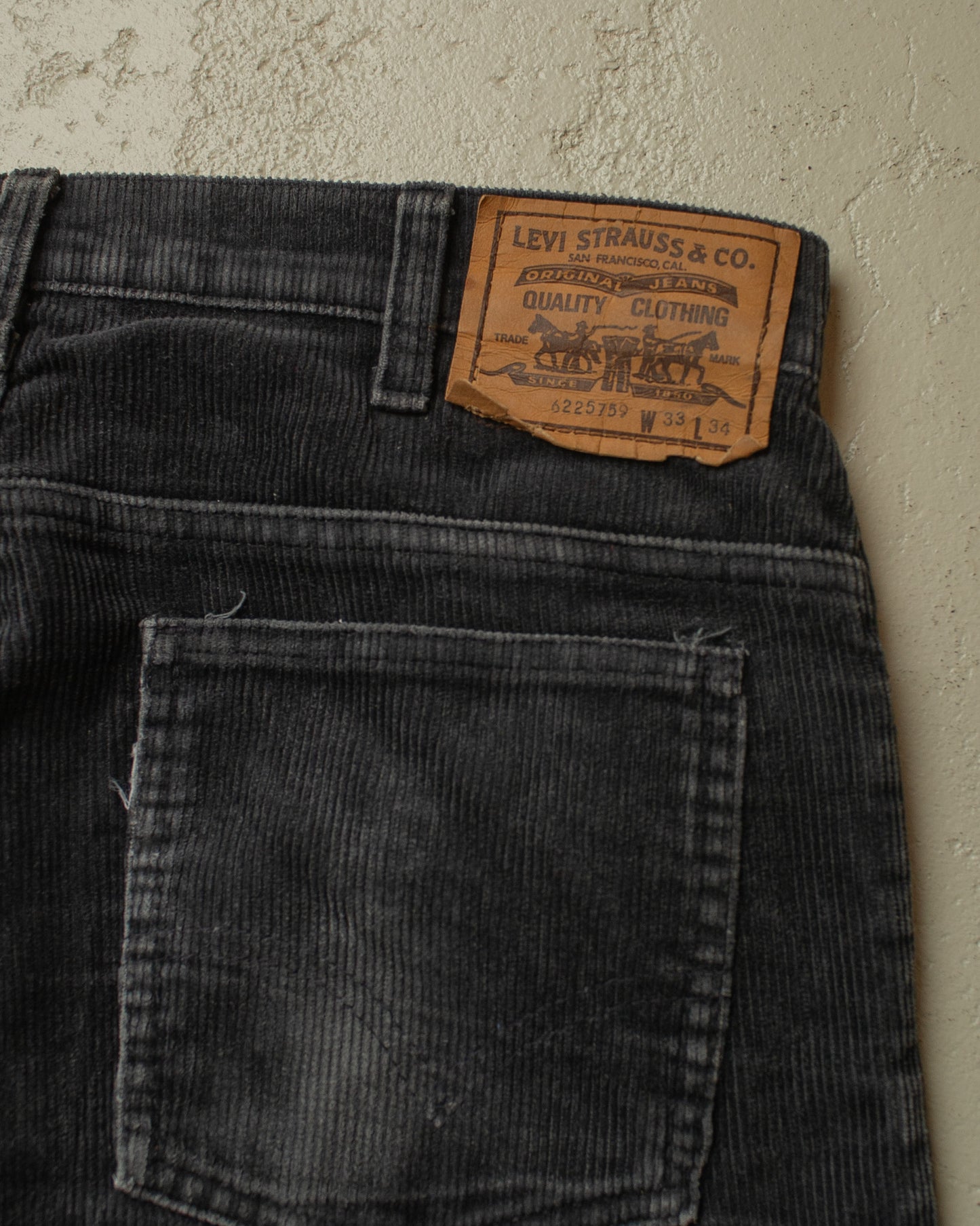 1970s Levi´s 622 Flared Corduroy Pants black - W34 L31
