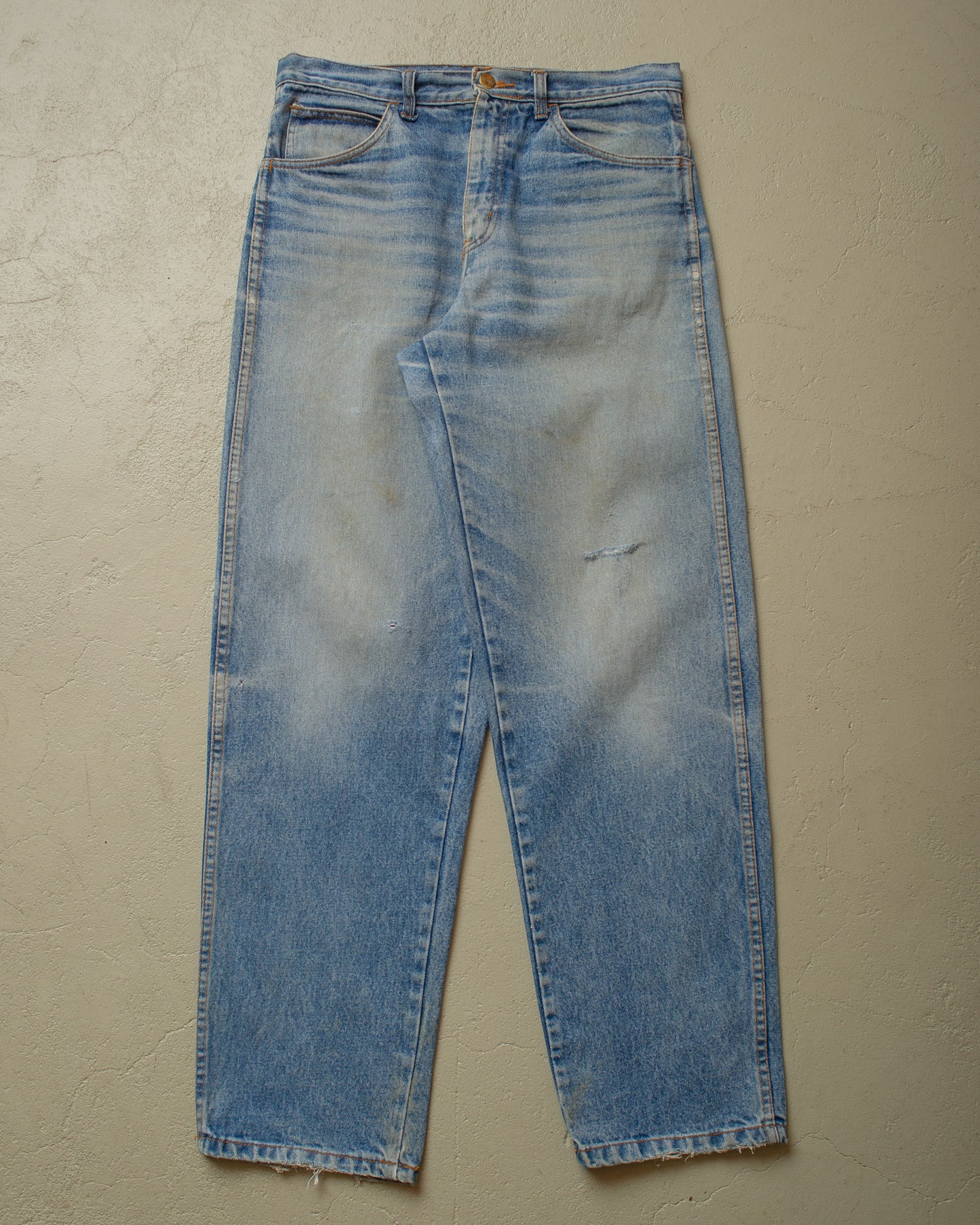 1980s Faded Rebel Jeans light blue - W32 L31
