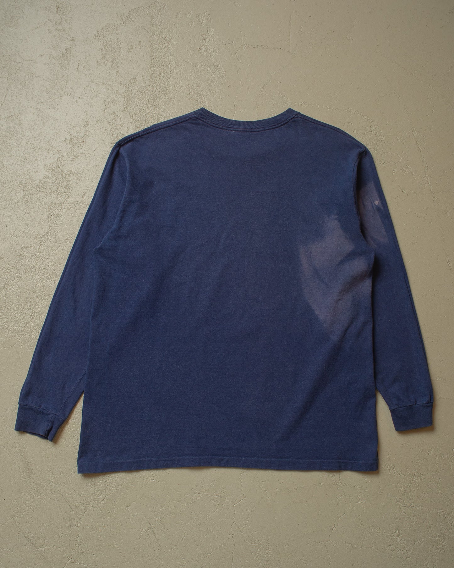 1980s Nike Spellout Longsleeve faded navyblue - L/XL