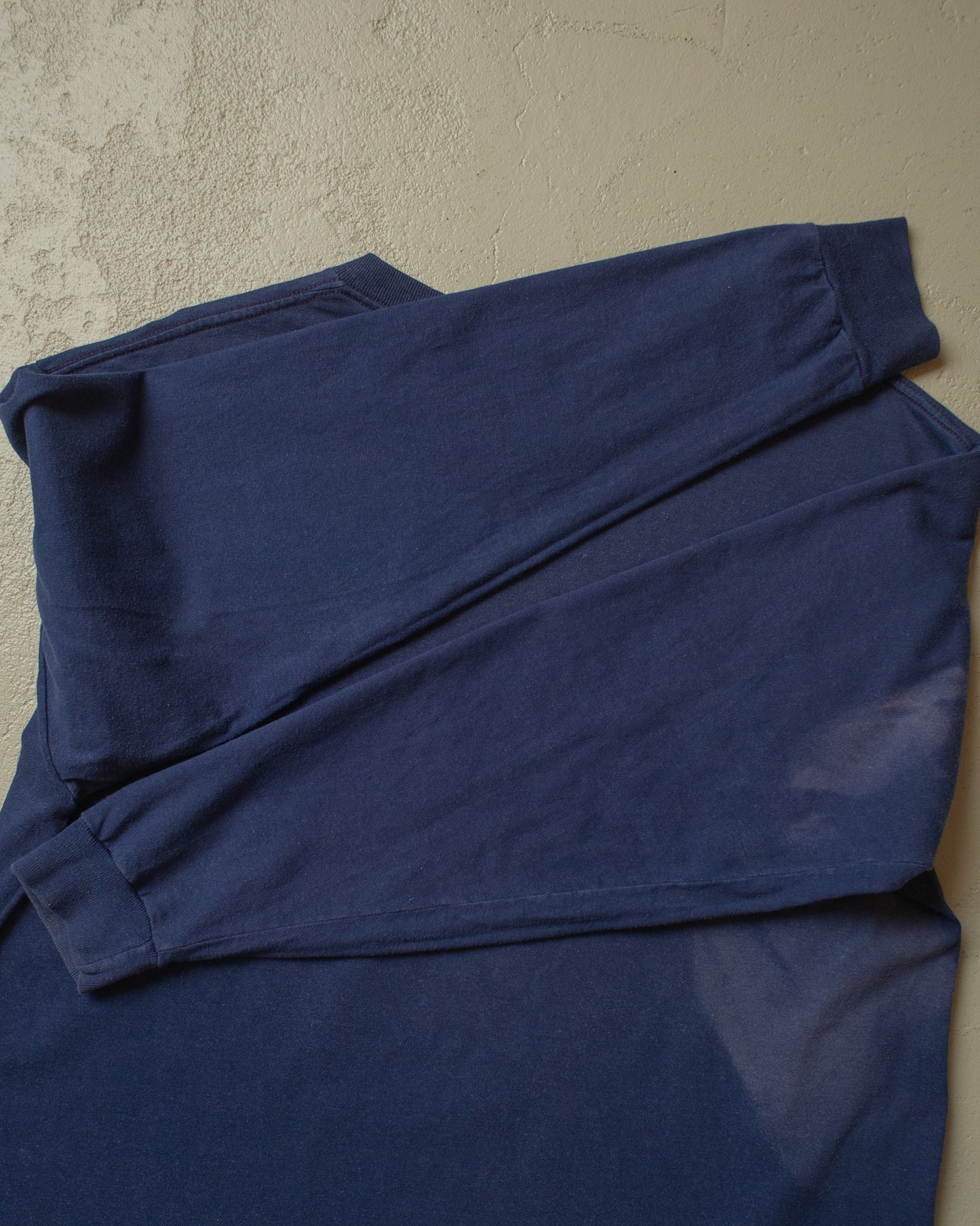 1980s Nike Spellout Longsleeve faded navyblue - L/XL