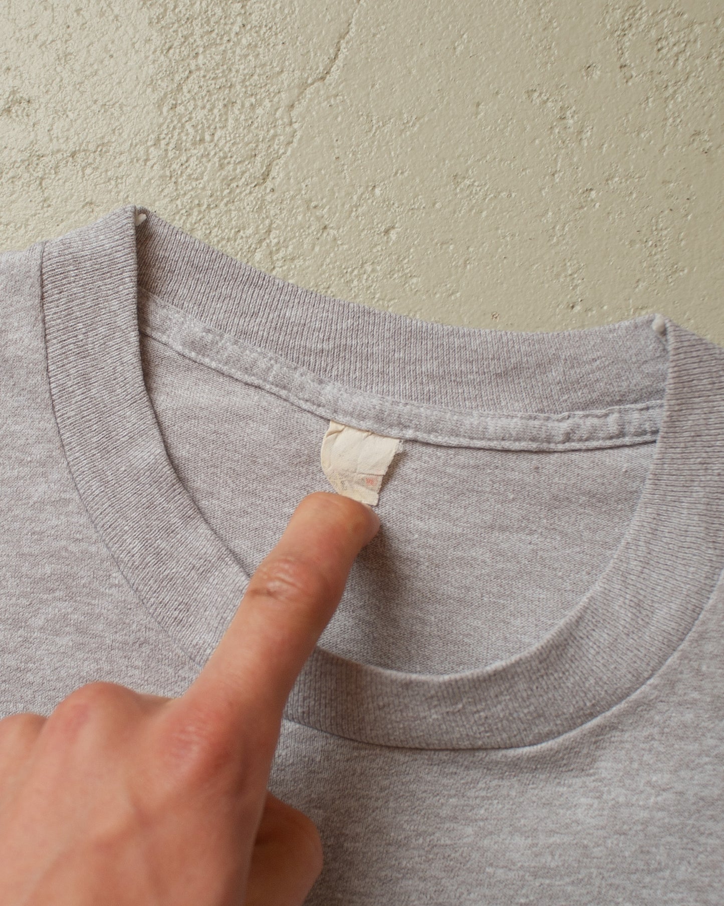 1980s cropped Prairie View T-shirt grey - M/L