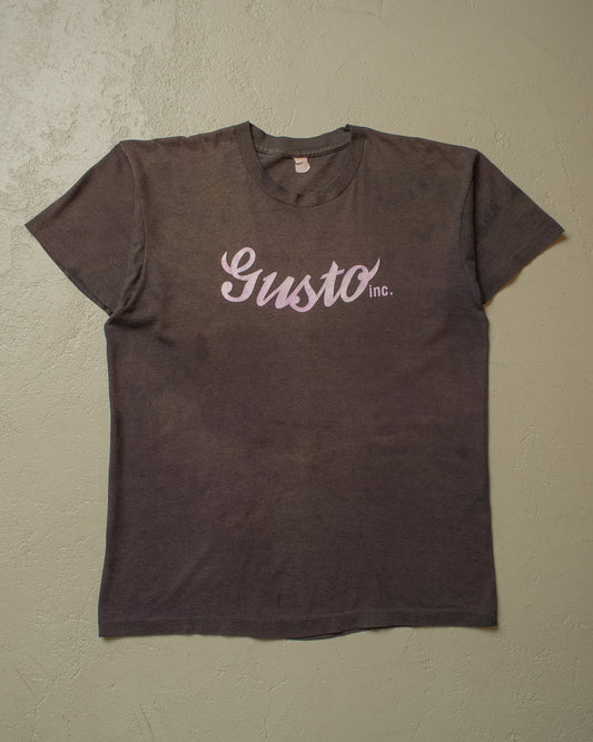 1980s Gusto Inc. Faded T-shirt black - M/L