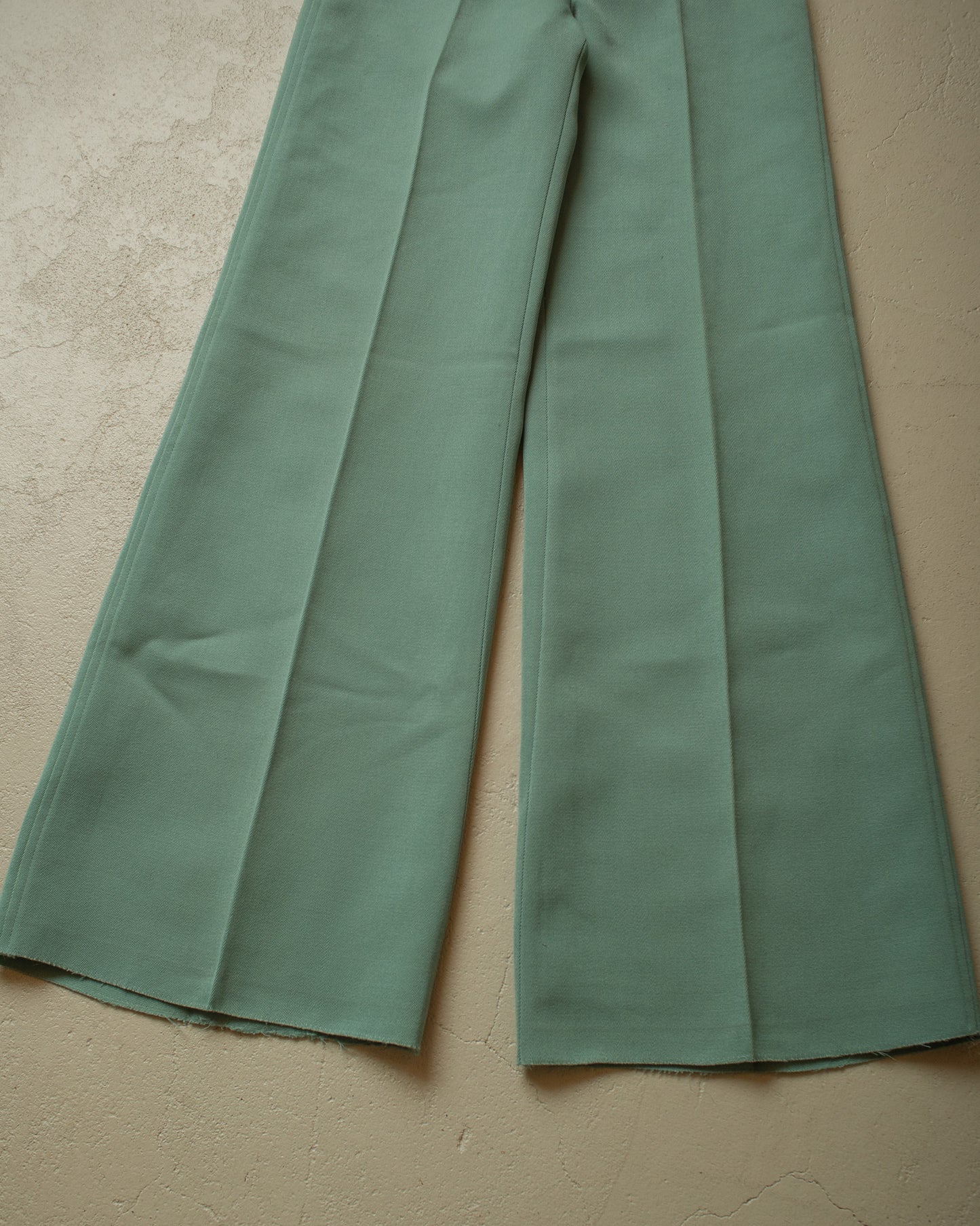 1970s Womens Diolen Flared Pants green - W26 L33