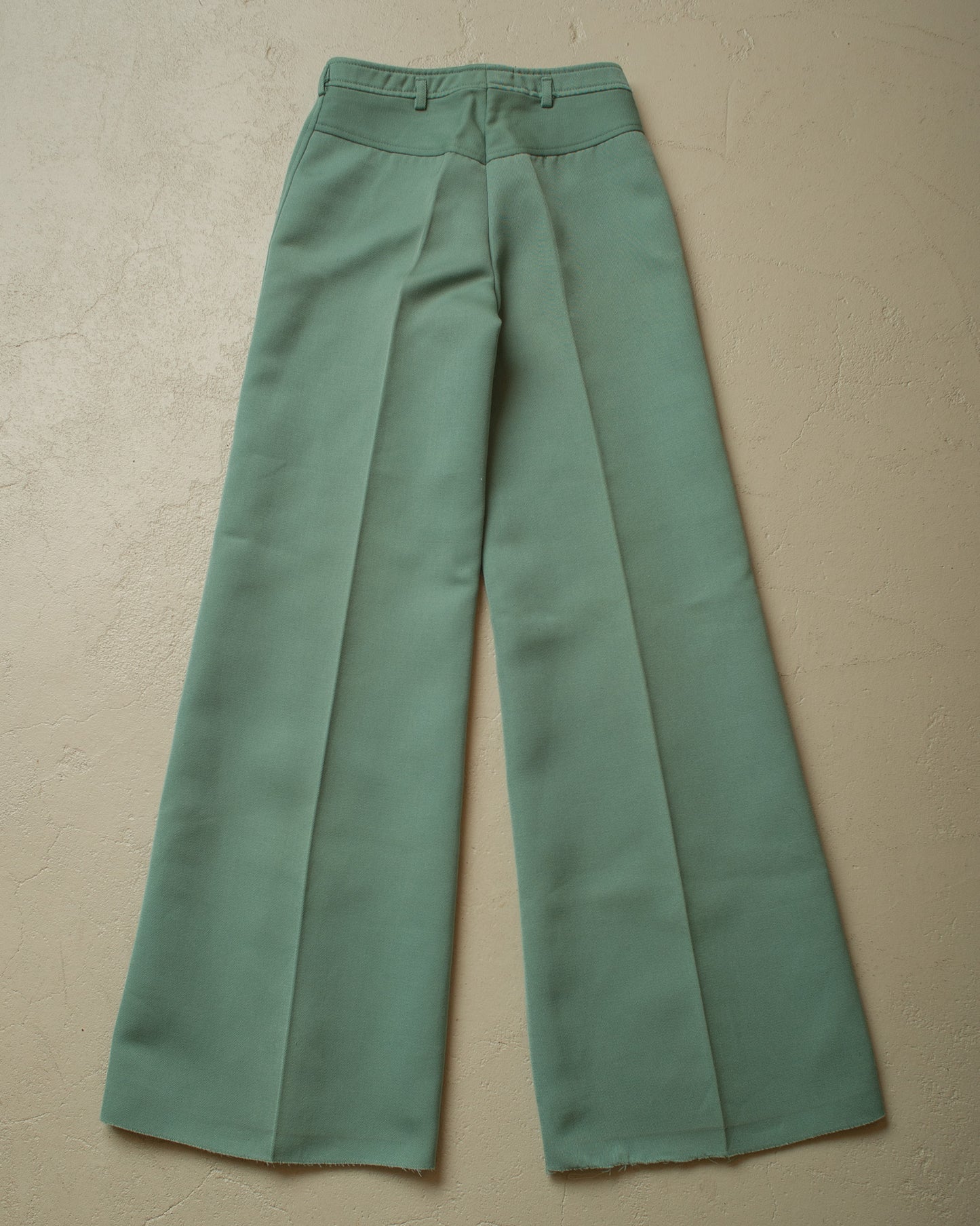 1970s Womens Diolen Flared Pants green - W26 L33