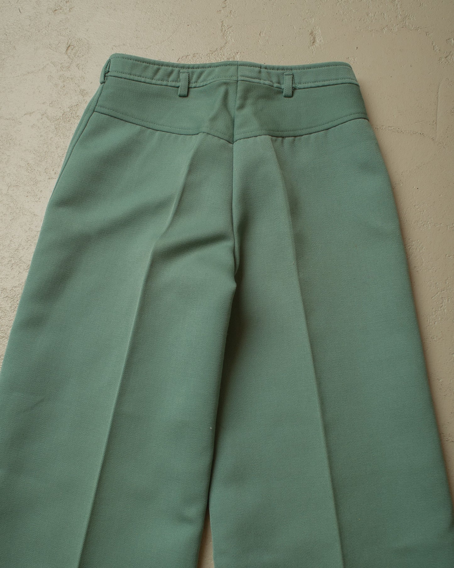 1970s Womens Diolen Flared Pants green - W26 L33